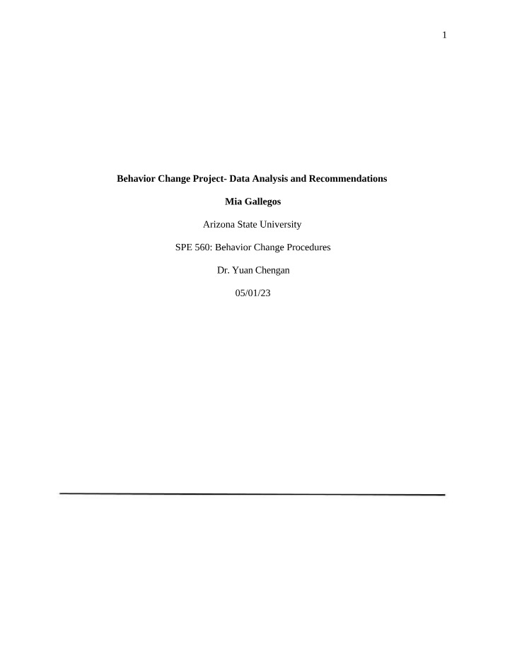Data Analysis and Recommendations - Behavior Change Project