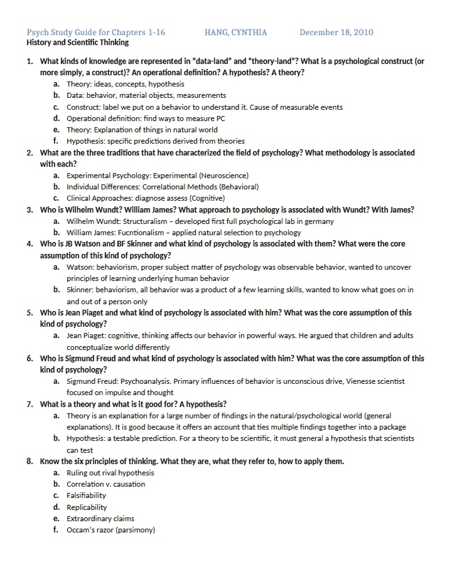 Scientific Thinking and History