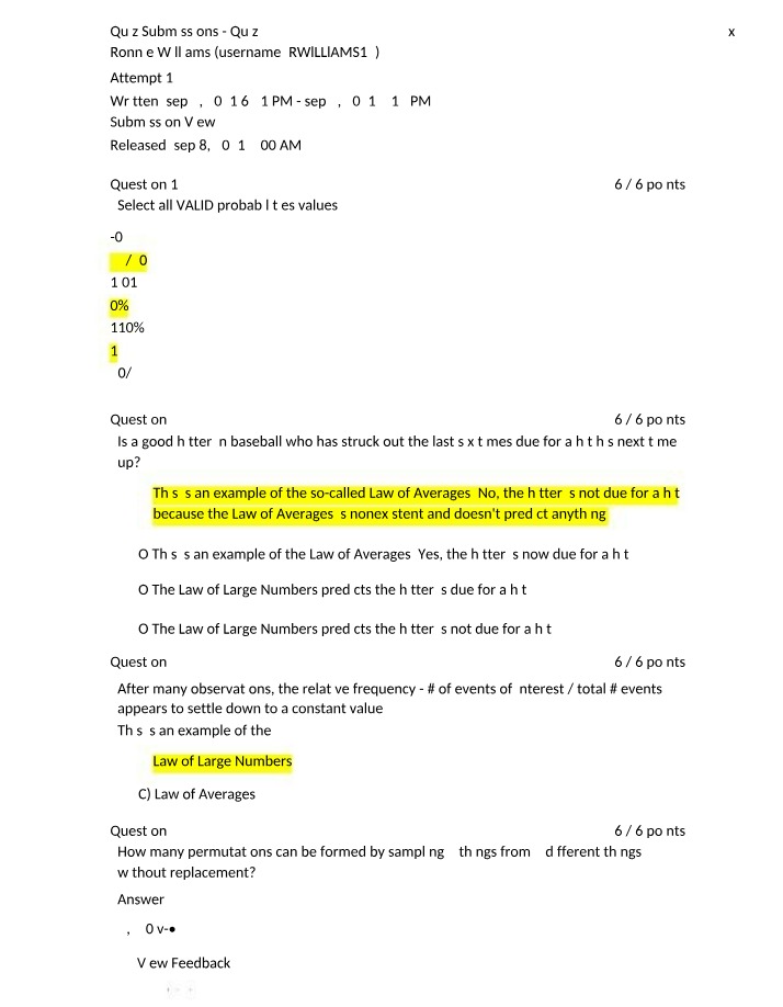 Probabilities and Laws of Averages in Statistics