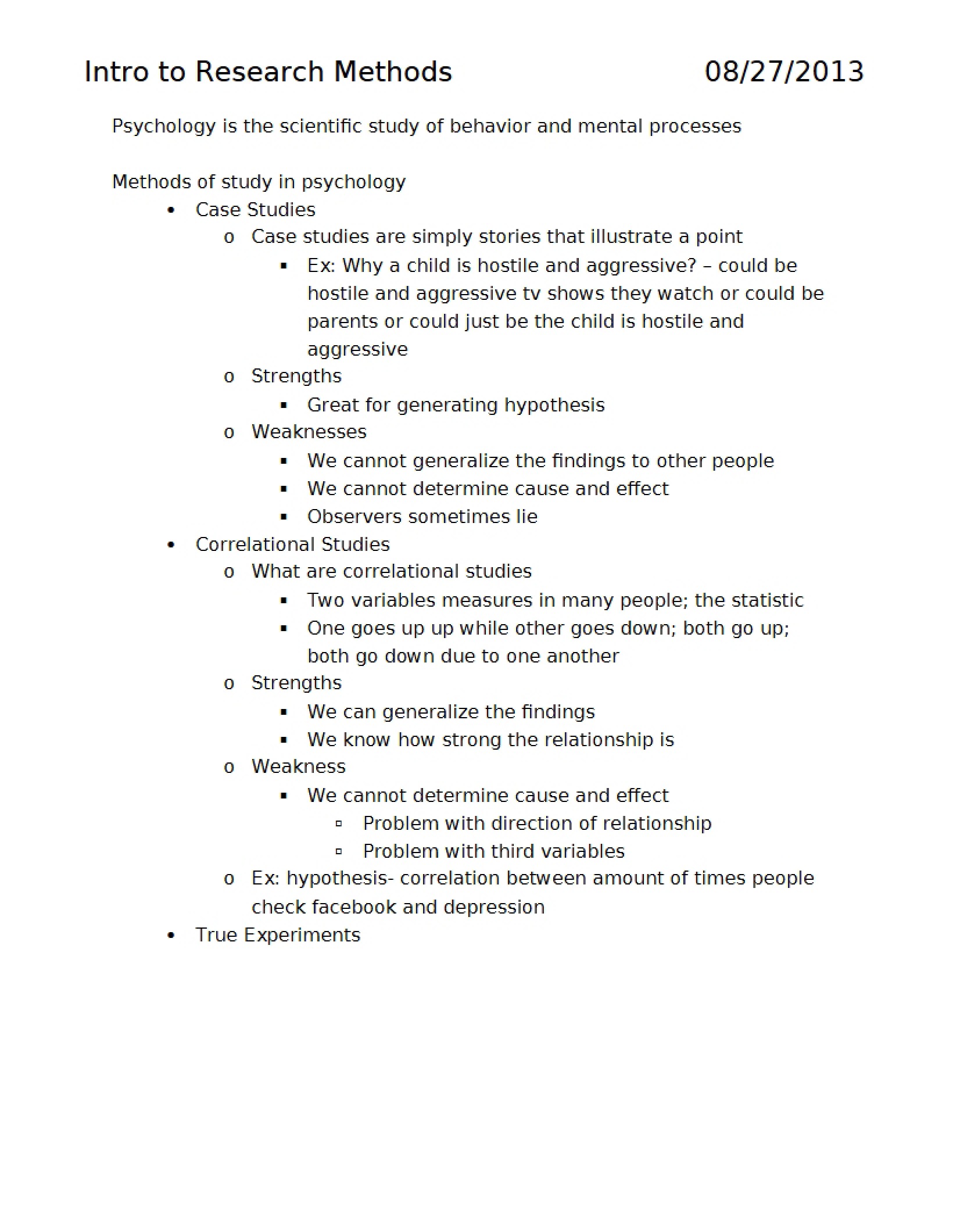 Research Methods Introduction