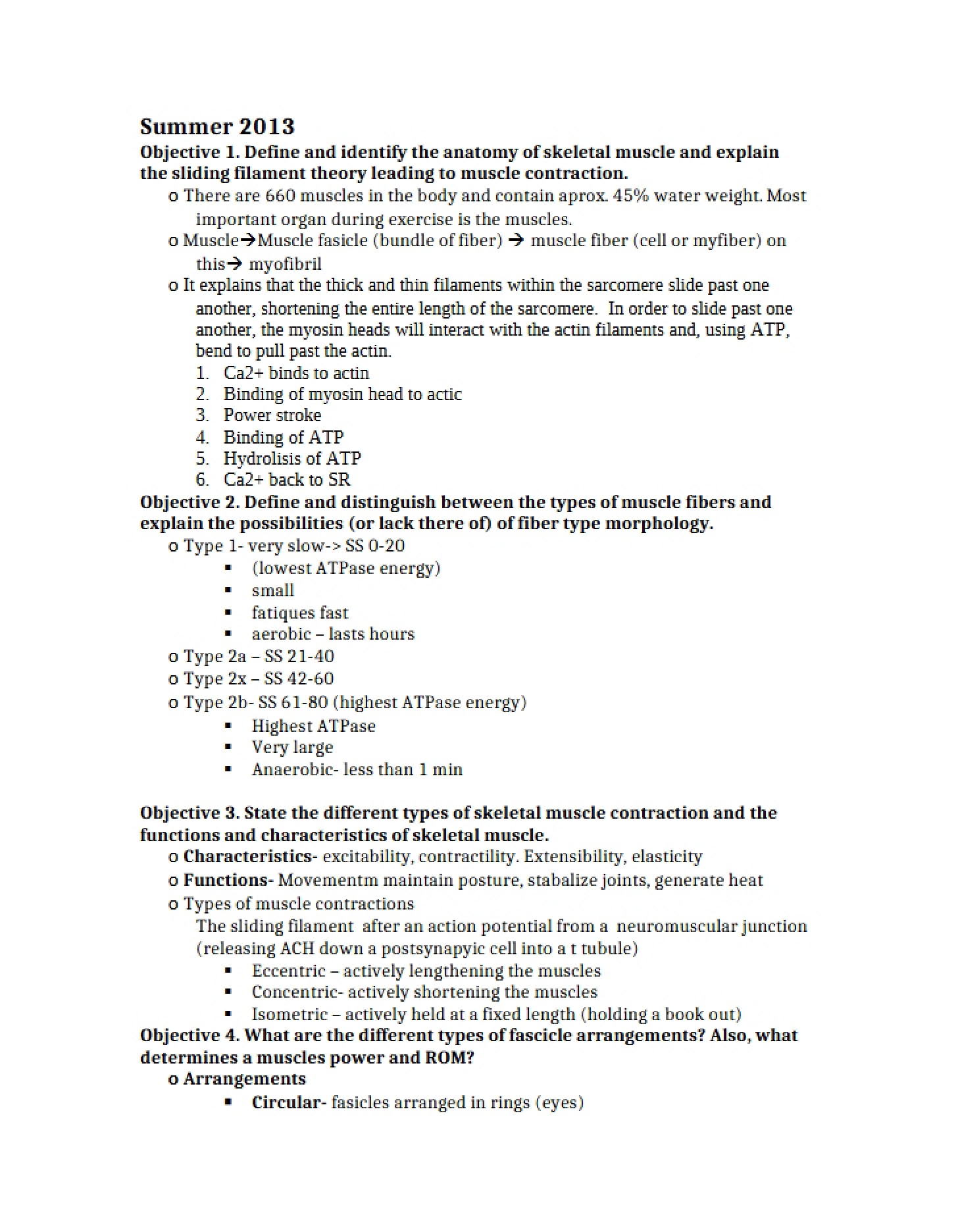Notes from Lecture