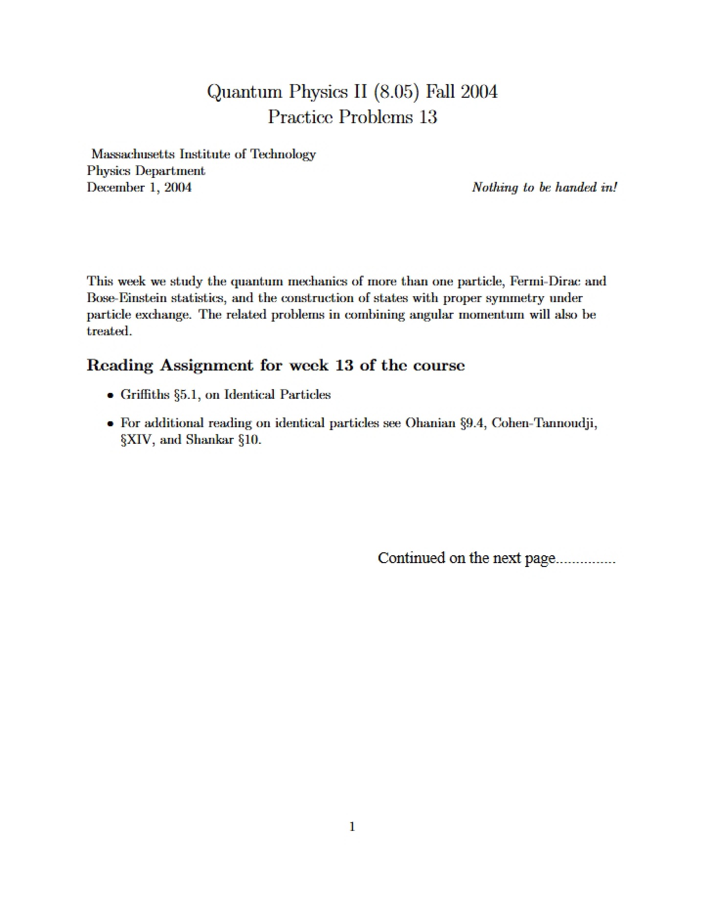 Set 13 Practice Problems
