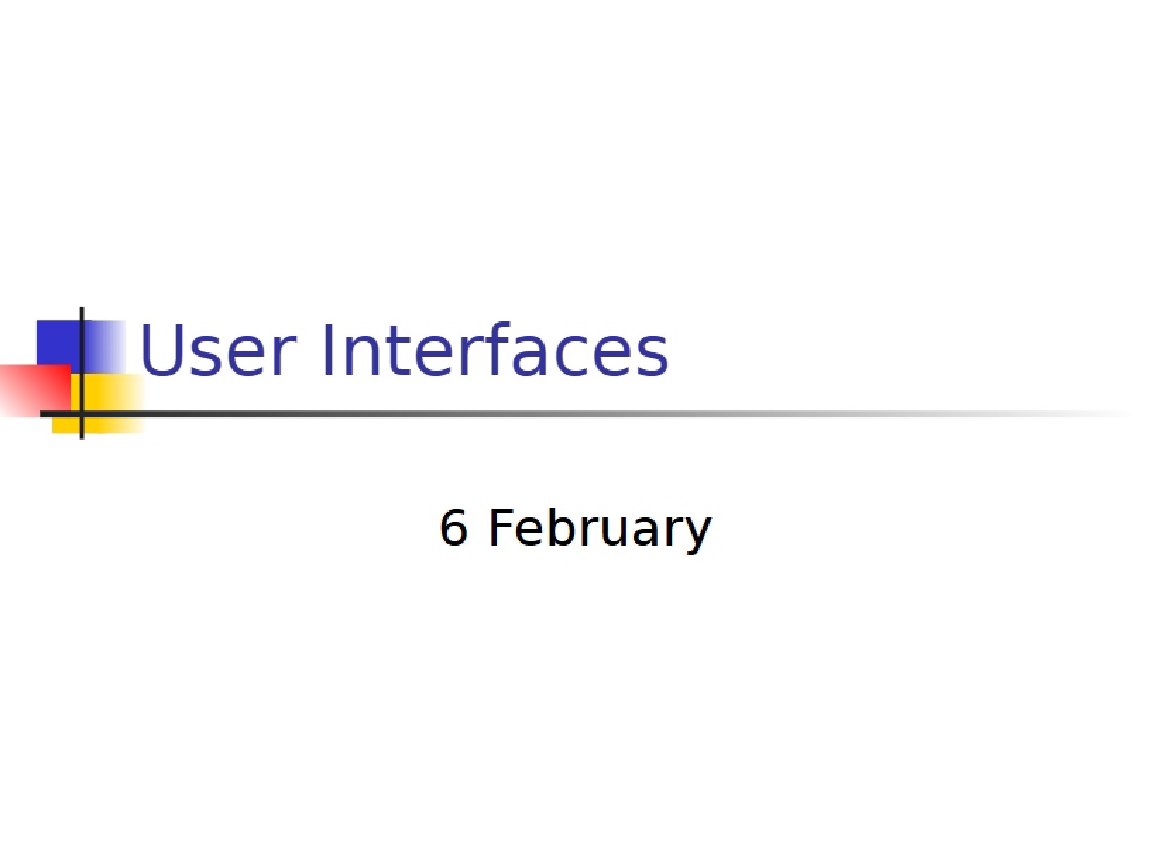 User Interface Concepts