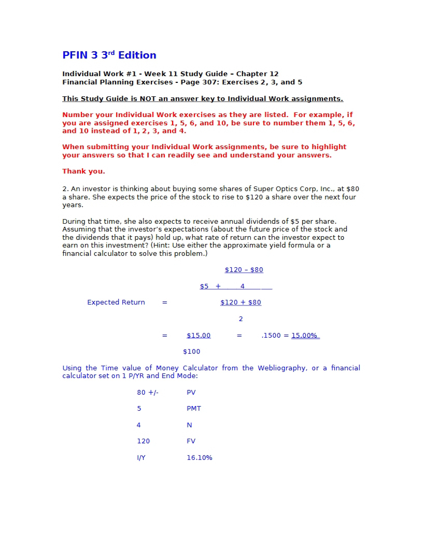 Study Guide Week 11 Individual Work 1