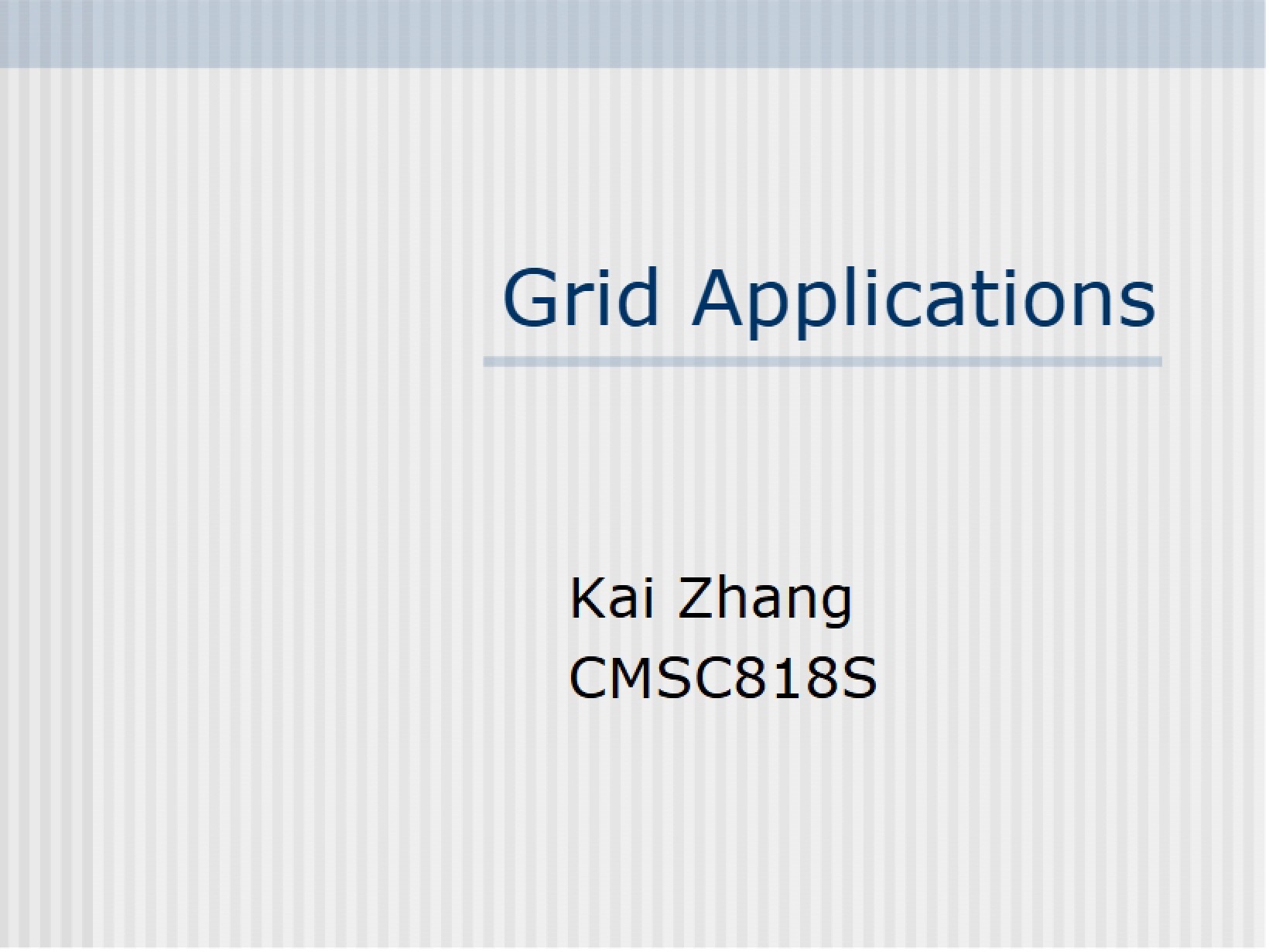 Applications of the Grid