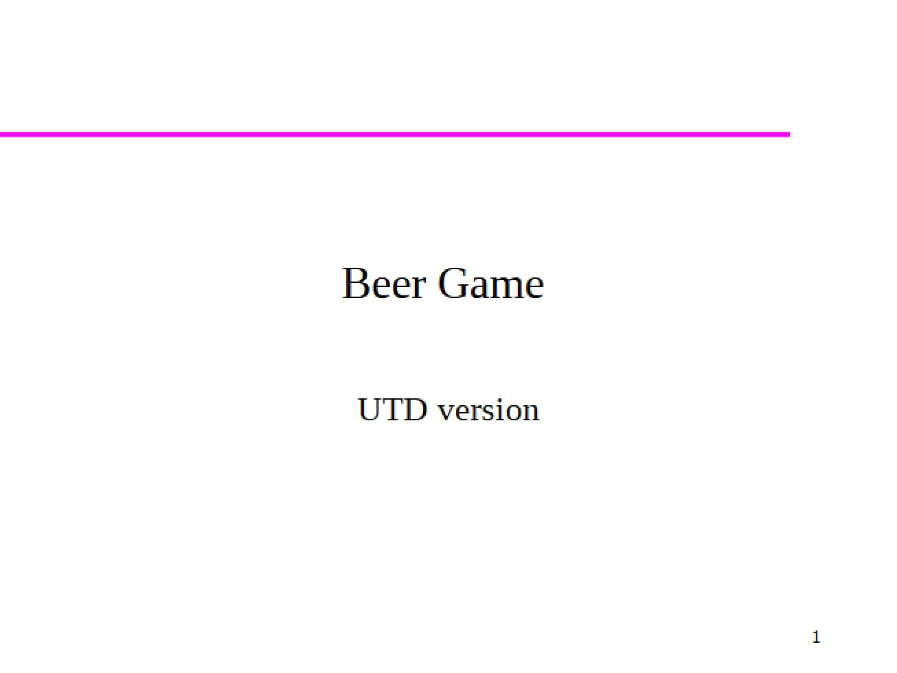 Beer Game Simulation