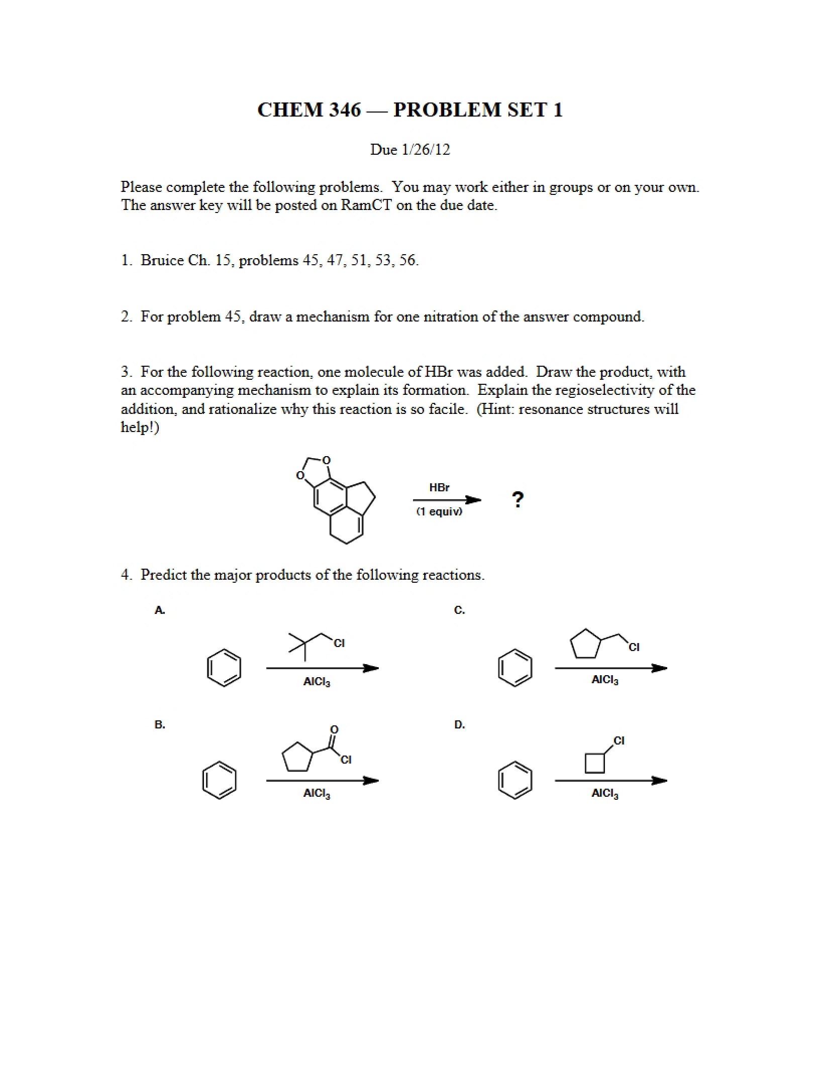 First Problem Set