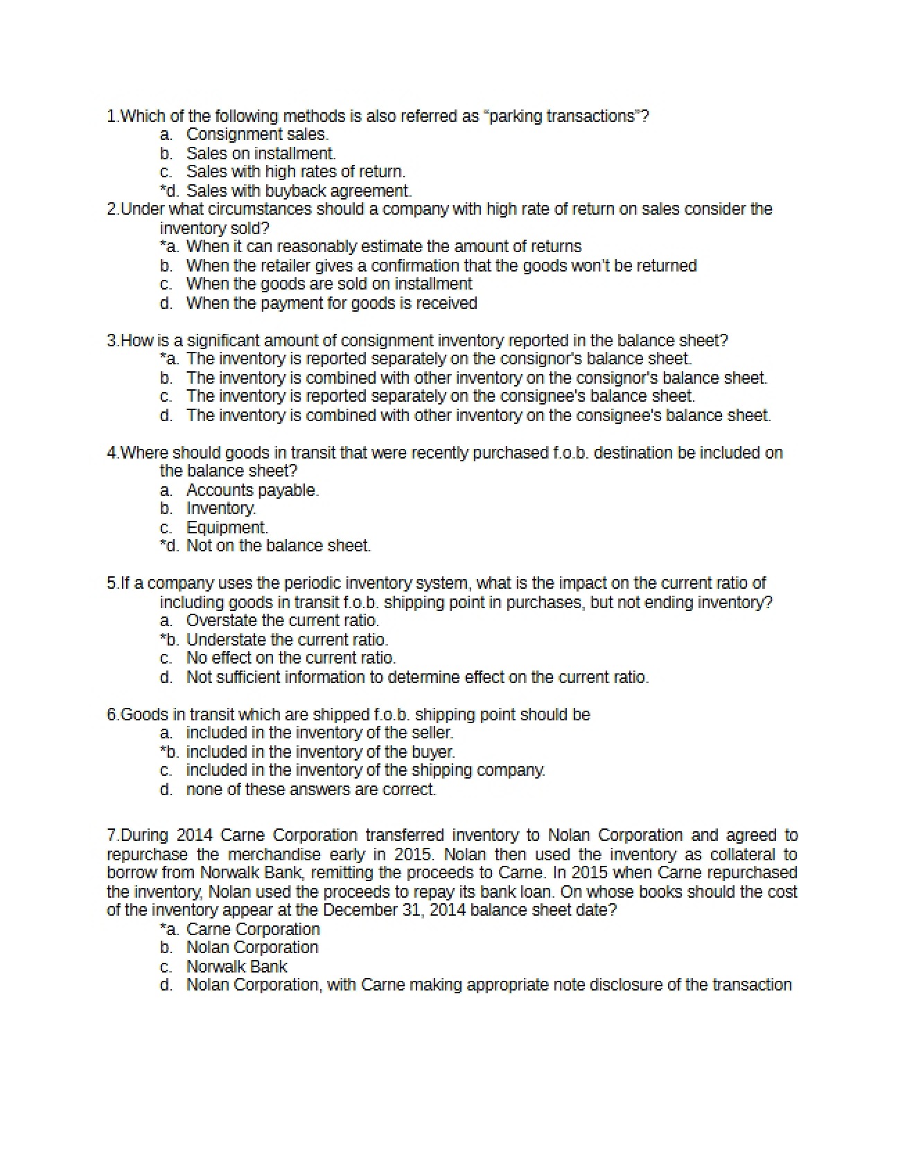 Answer Key for the Chapter 8 Quiz