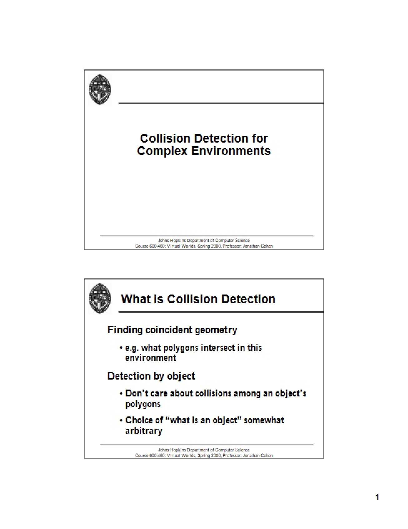 Spatial Collision Detection Systems