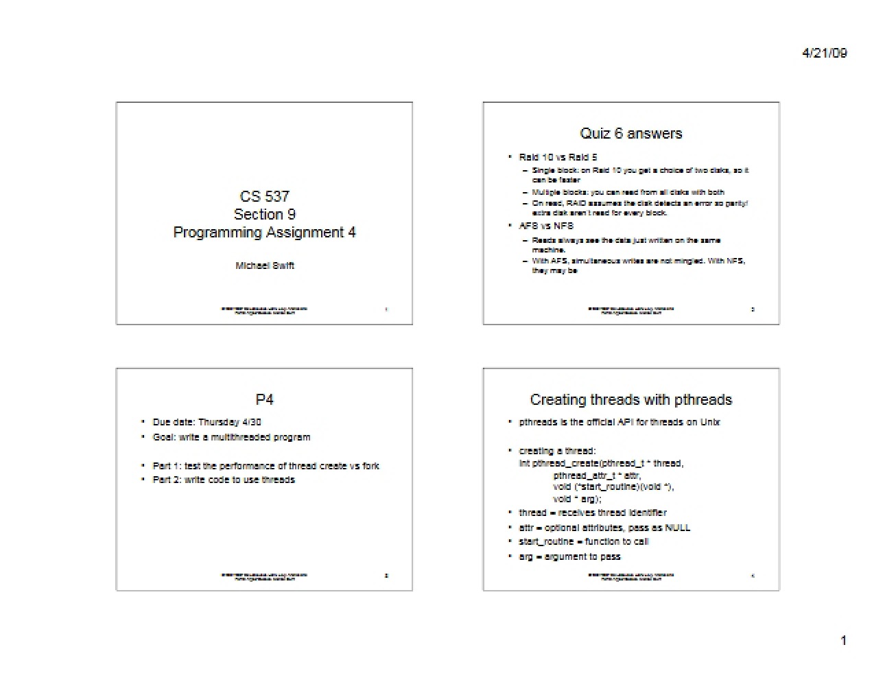 Fourth Programming Assignment