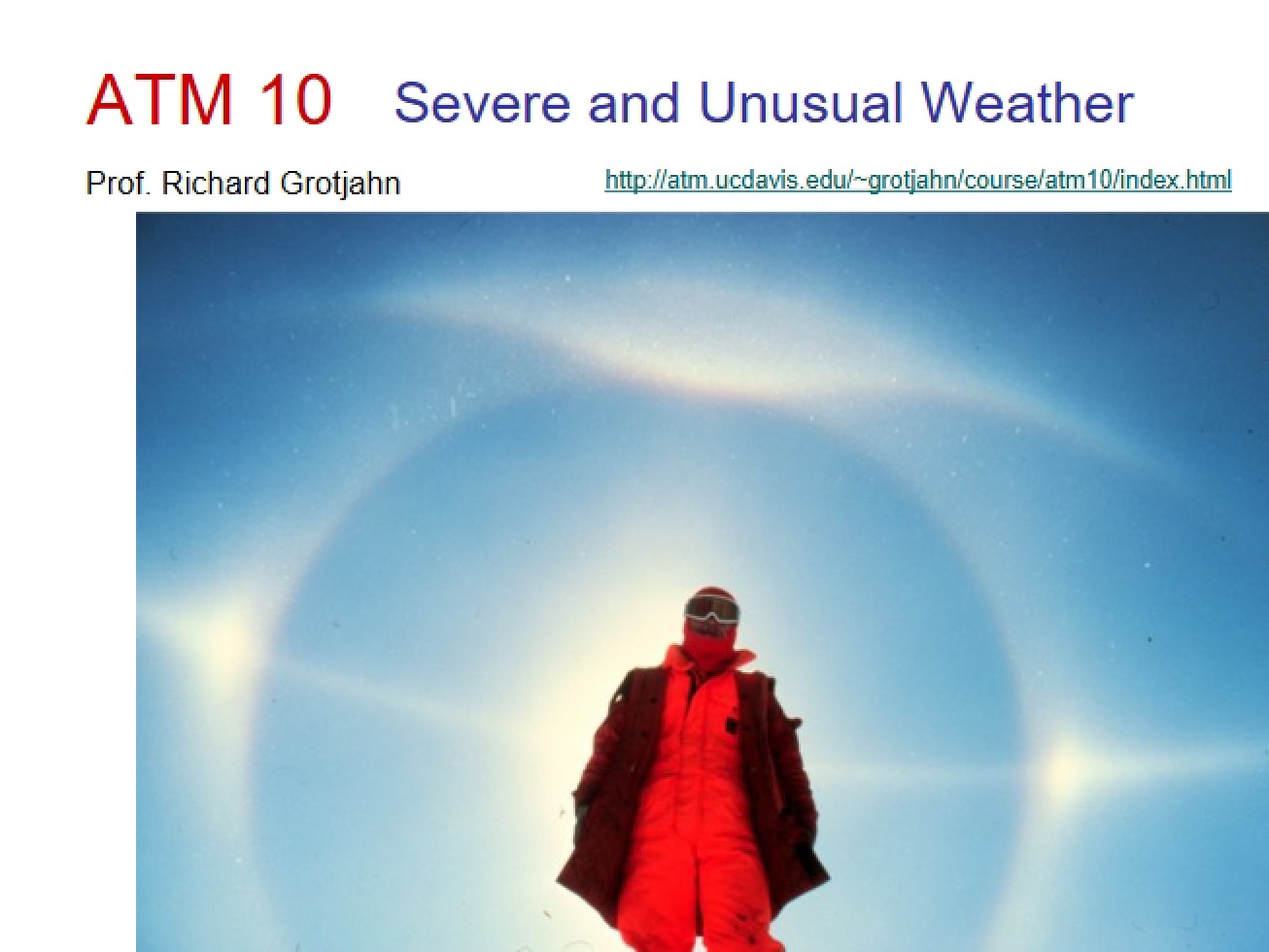 Unusual and Severe Weather