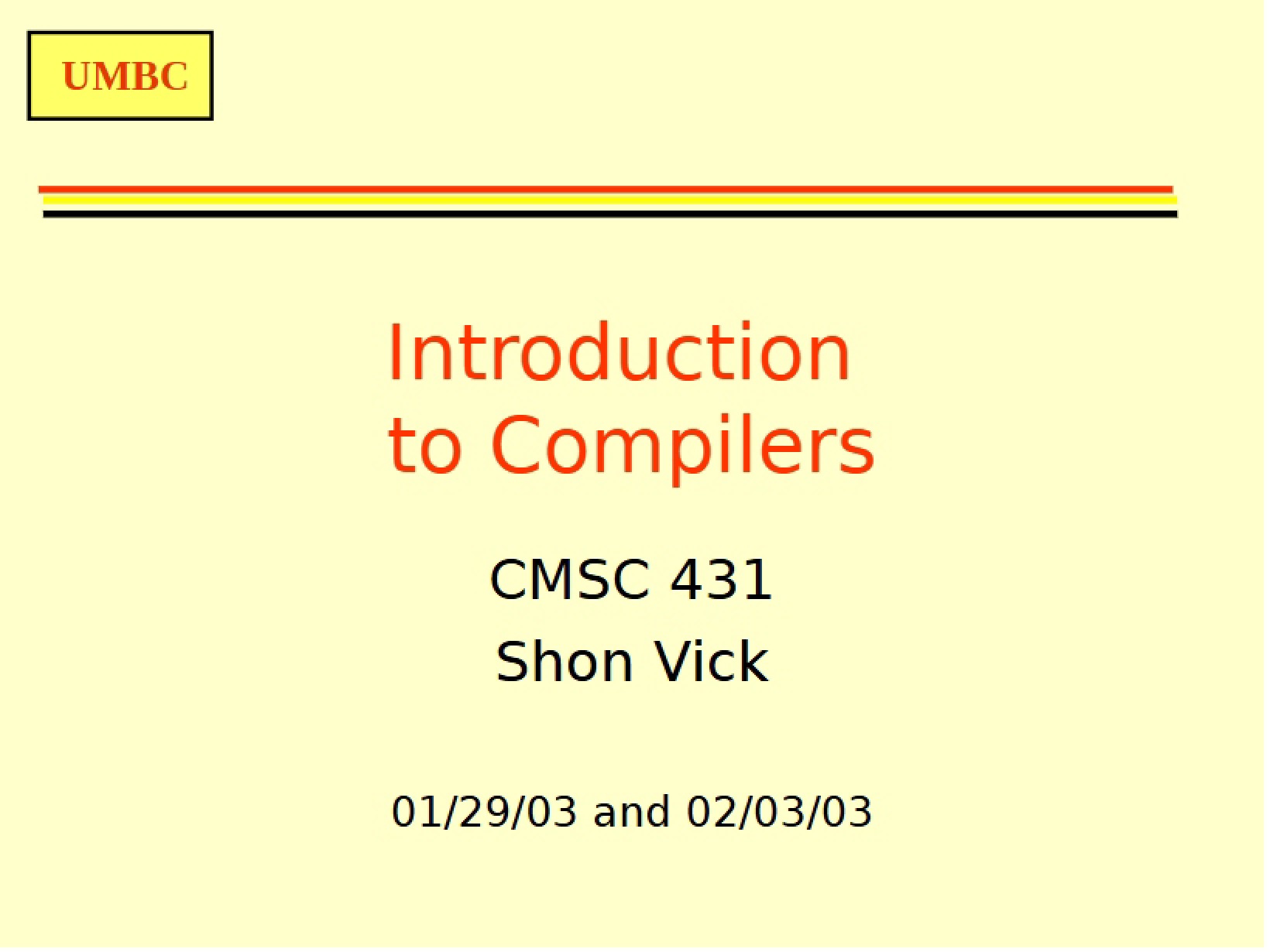 Compilers Introduction