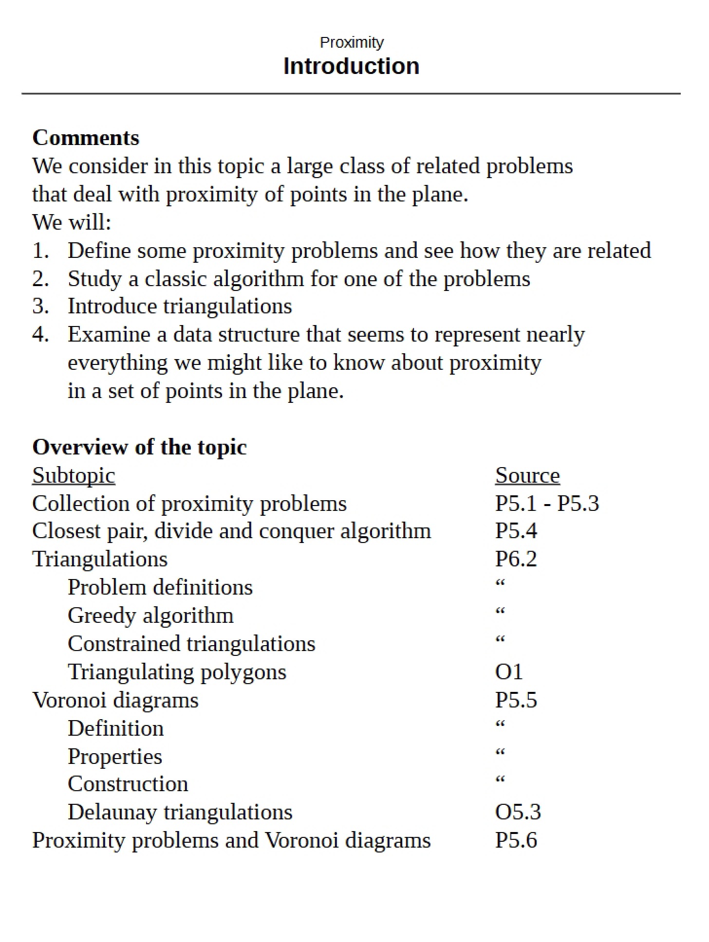 Introduction to Proximity
