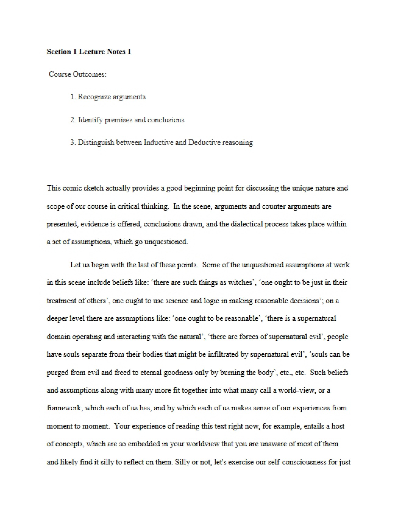 First Lecture Notes Section 1