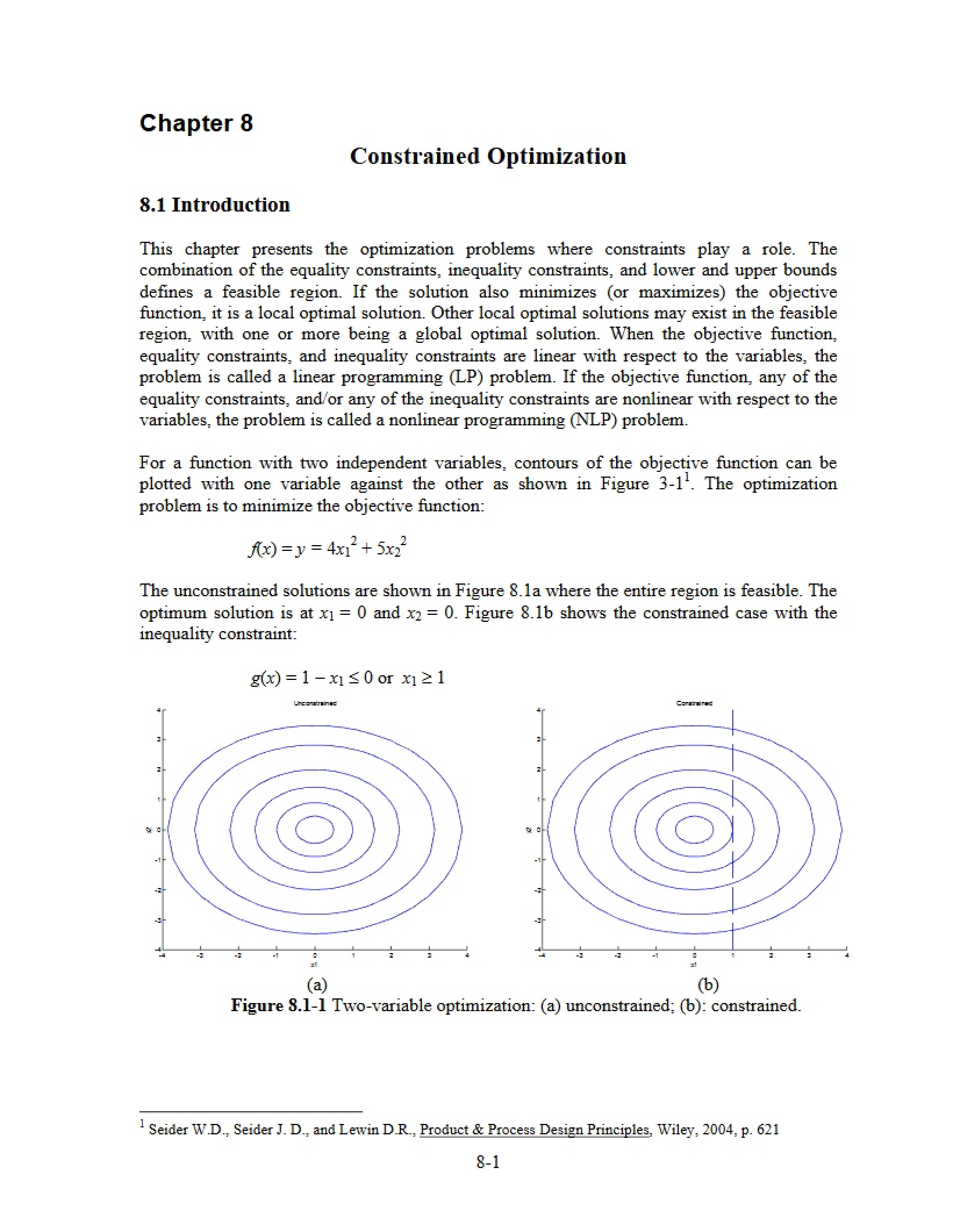 Ch 8 - Optimization with Constraints