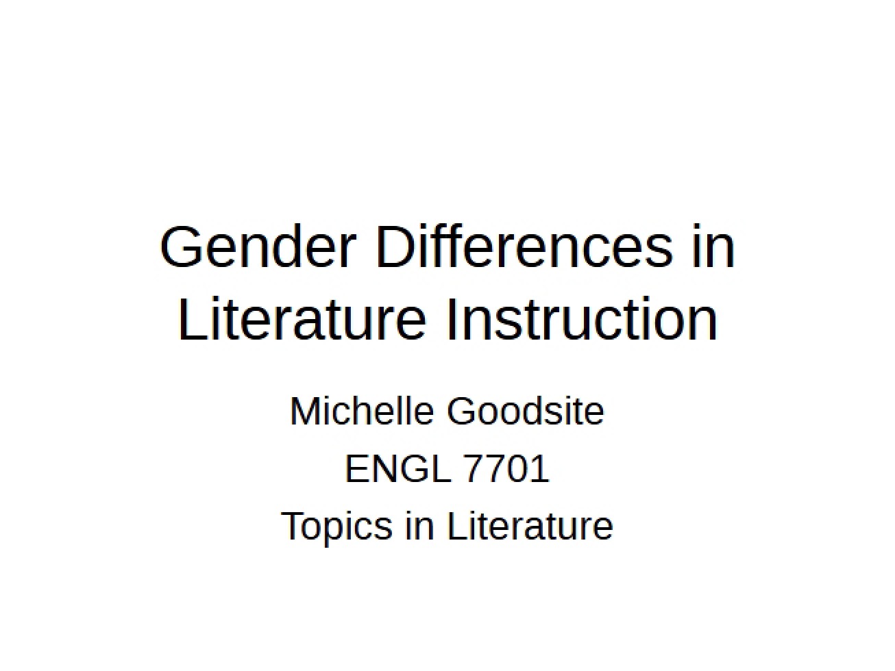Analyzing Gender Differences in Literary Instruction