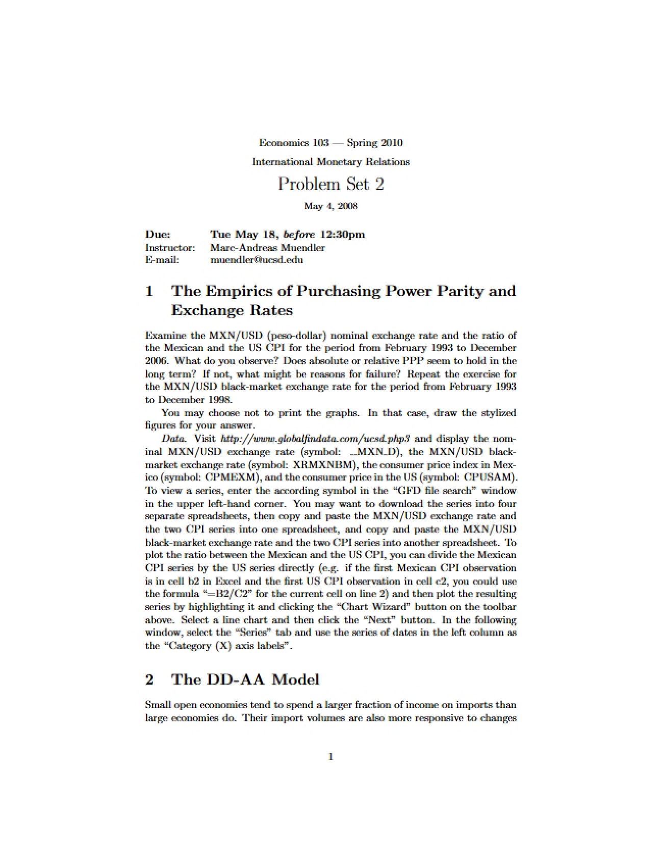 Monetary Relations: Set 2