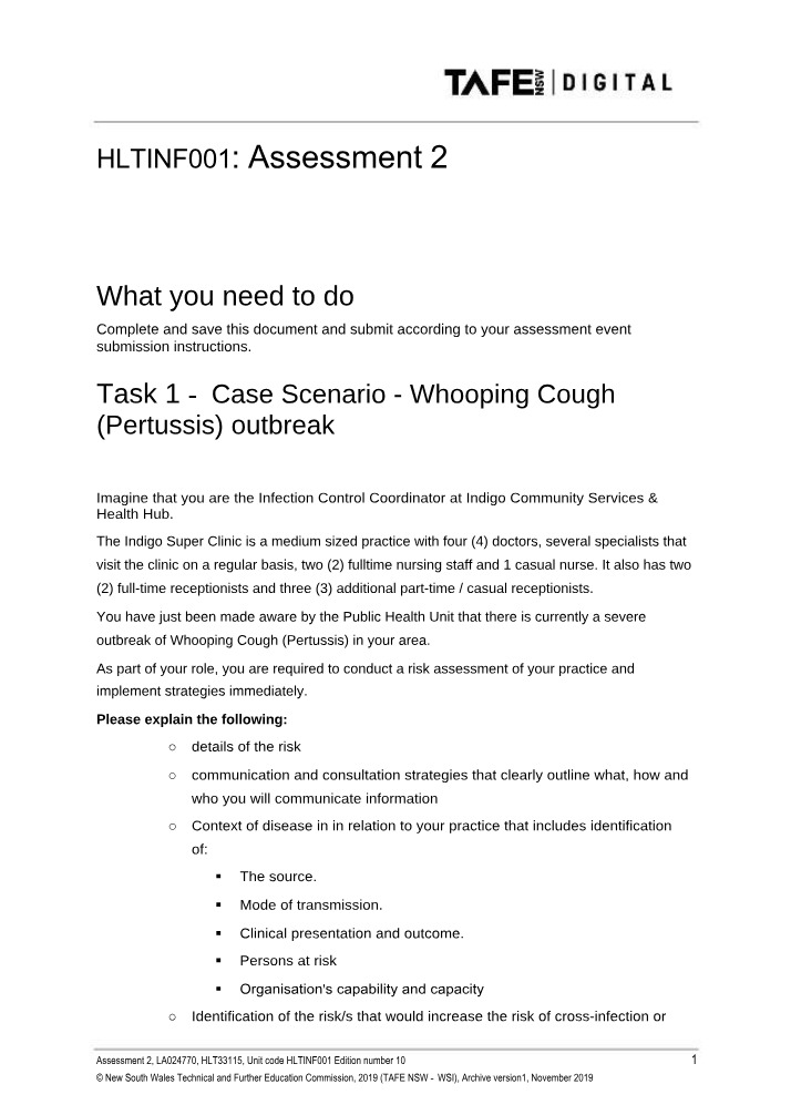 HLTINF001 Assessment 2 Part B