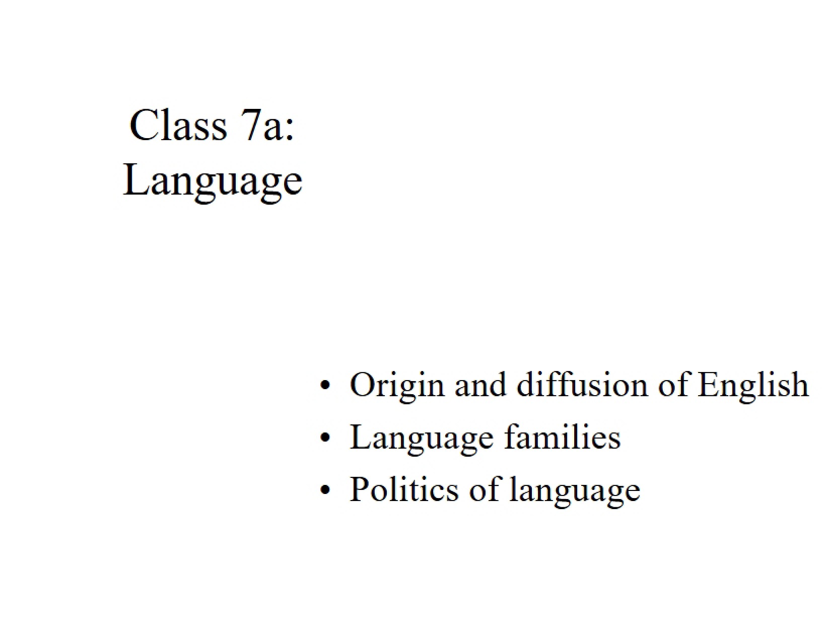 Linguistics and Language