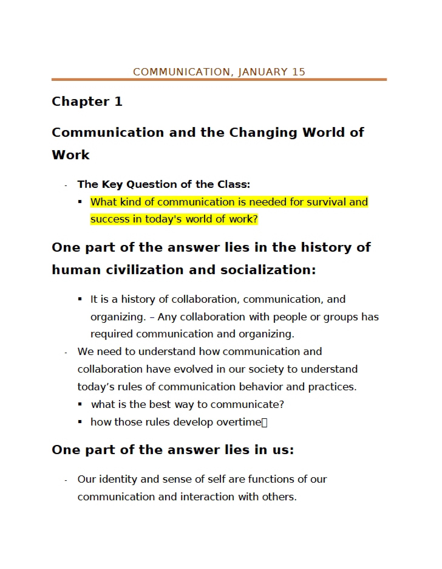 Communication Concepts