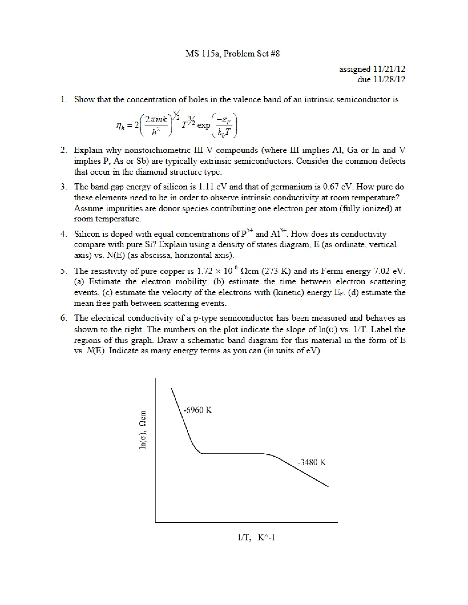 Eighth Problem Set