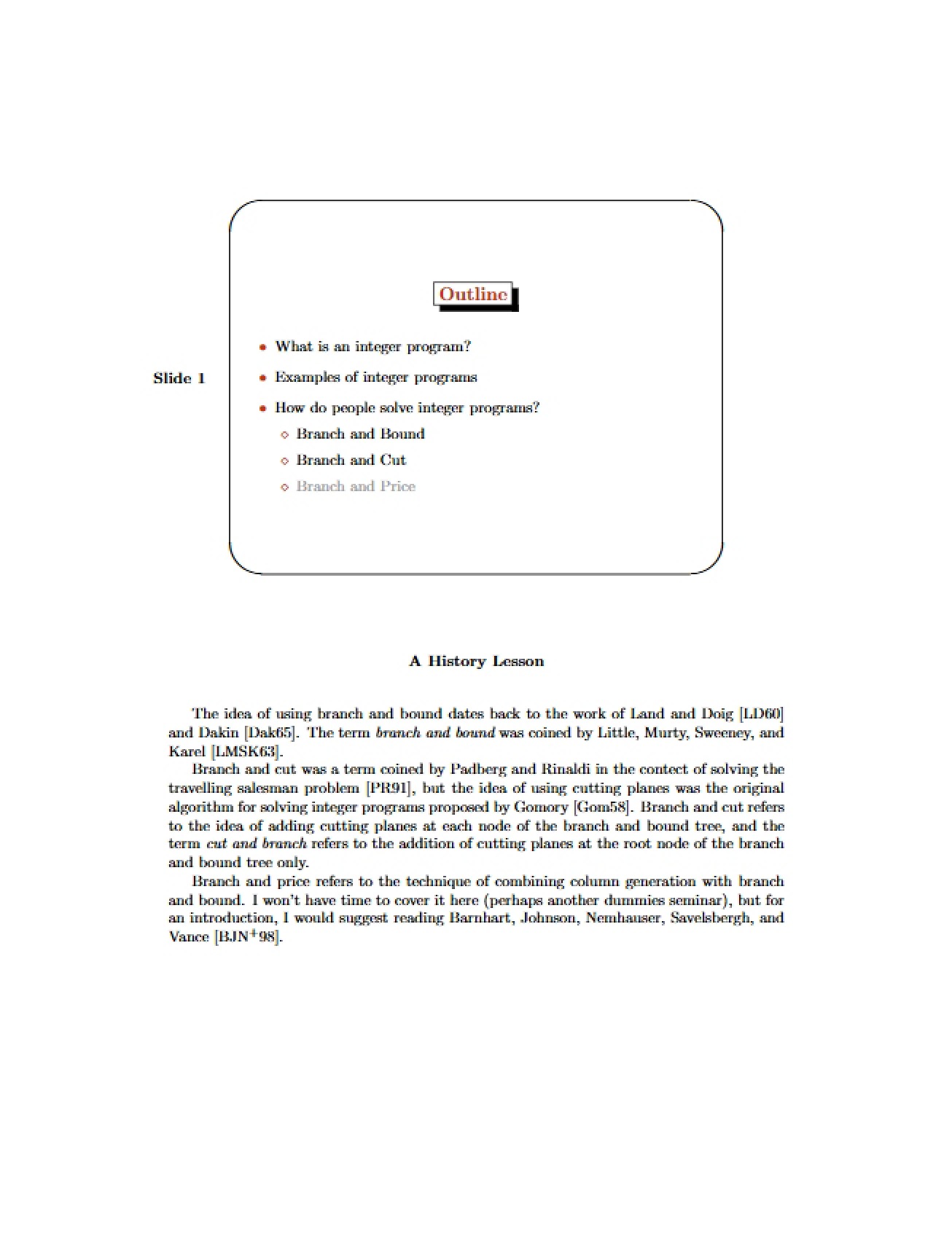 Lecture Notes (IE 418)