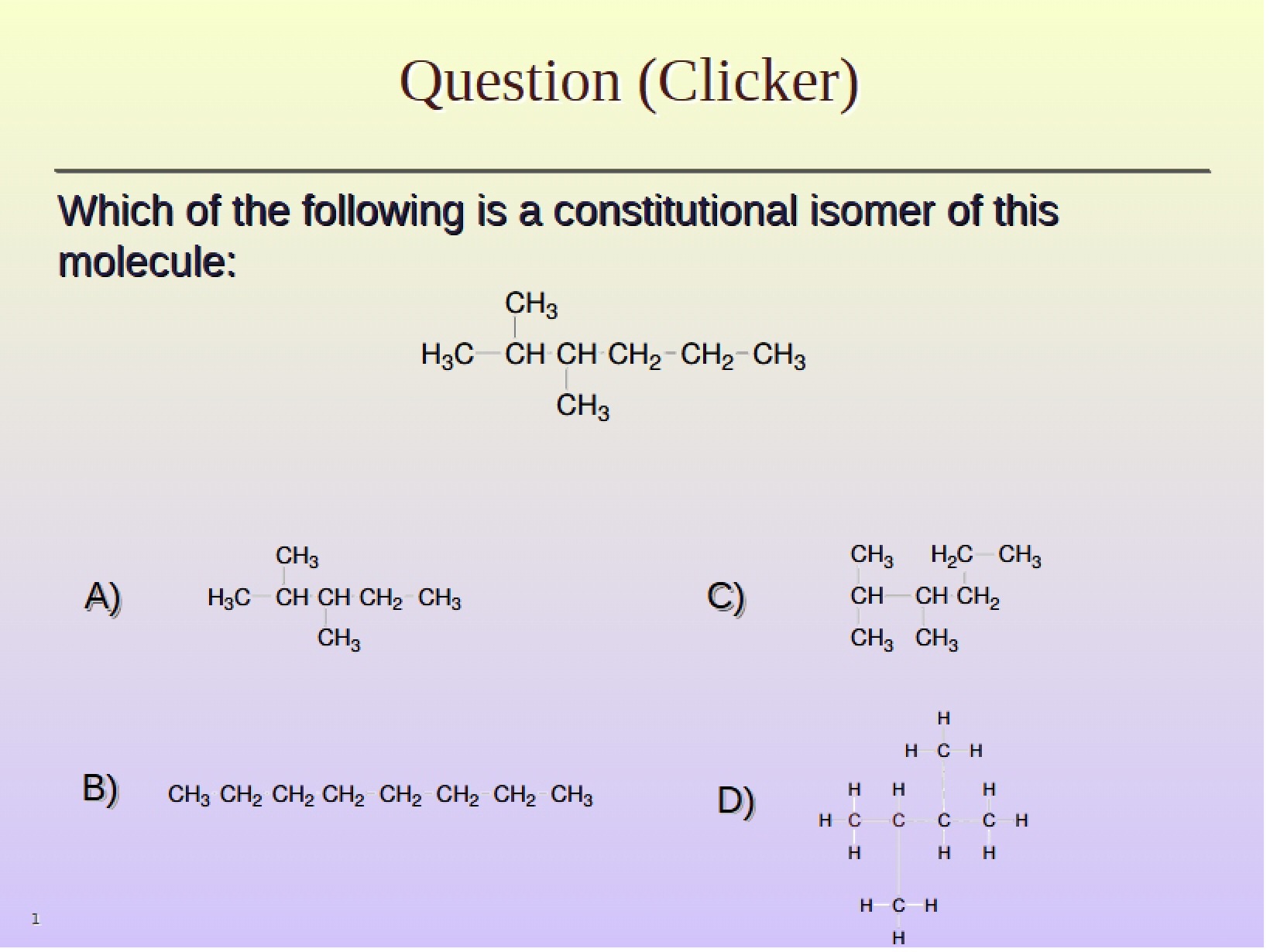Questions for Chemistry 150