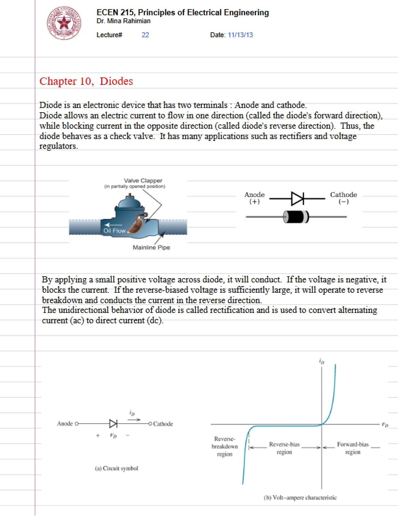 Twenty-Second Lecture on Principles of Electrical Engineering