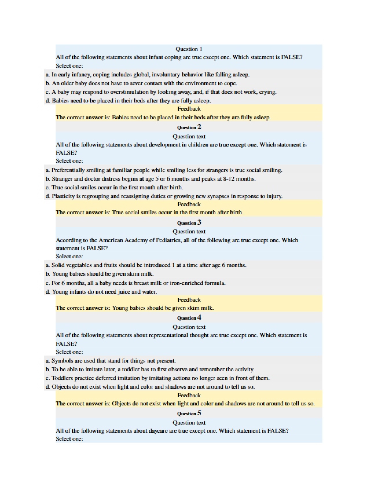 Second Abnormal Psychology Exam