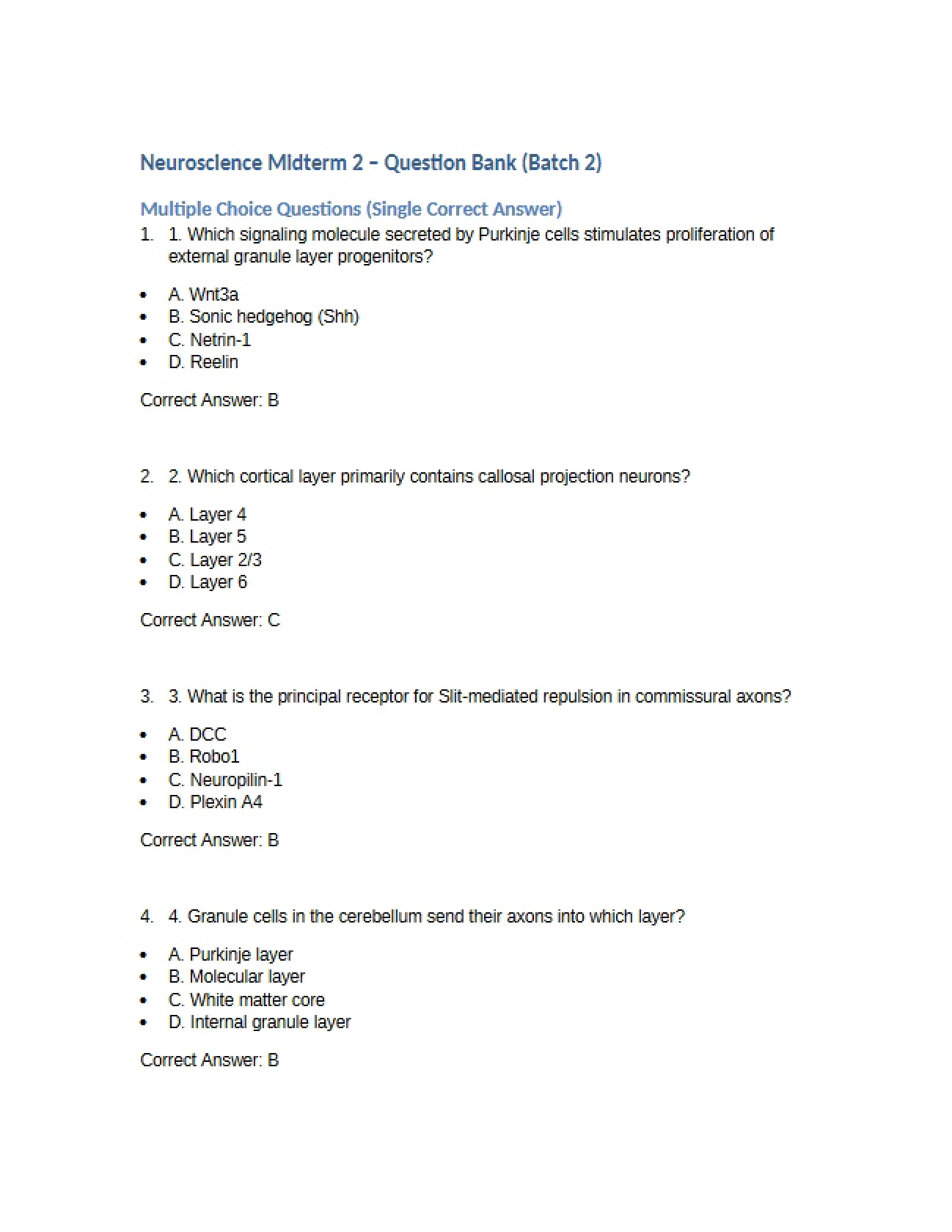 Second Midterm Question Bank (Part 2)