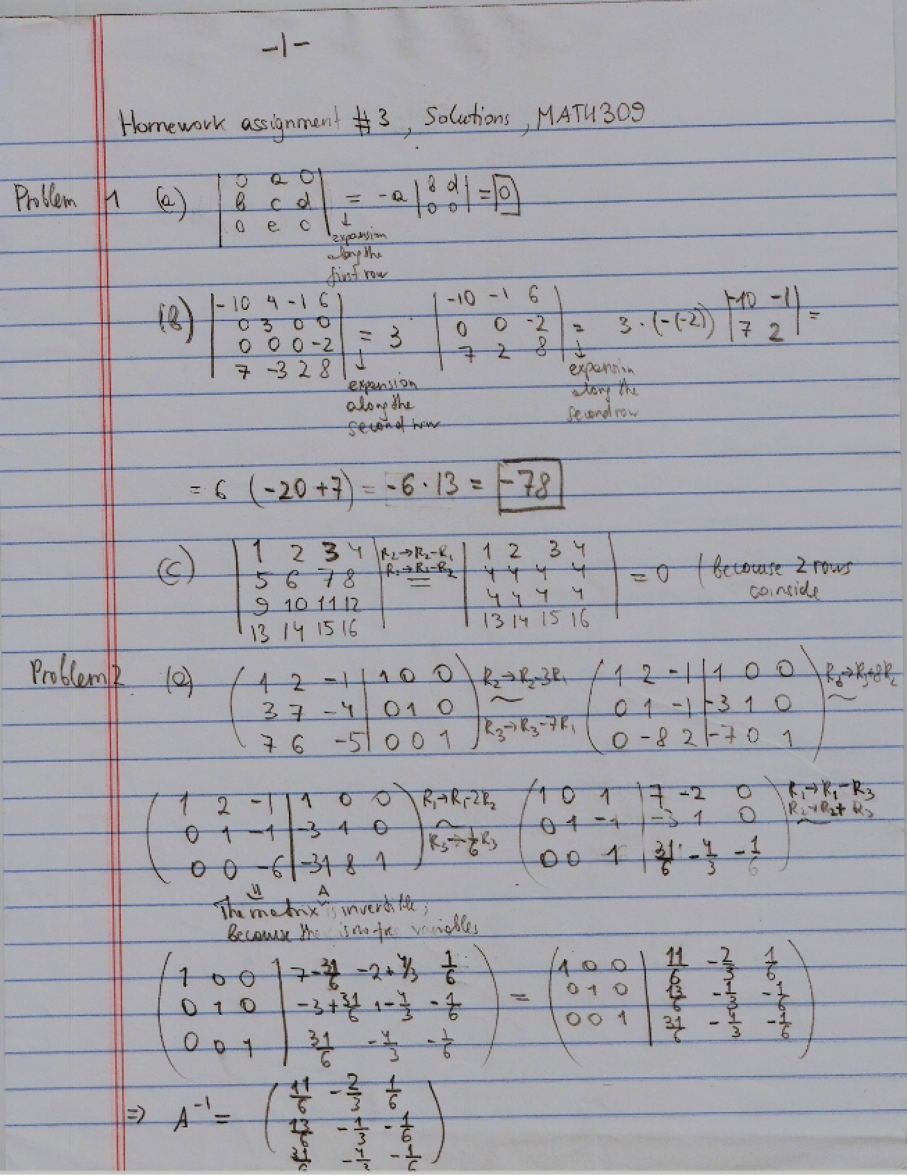 Homework 3 Solutions