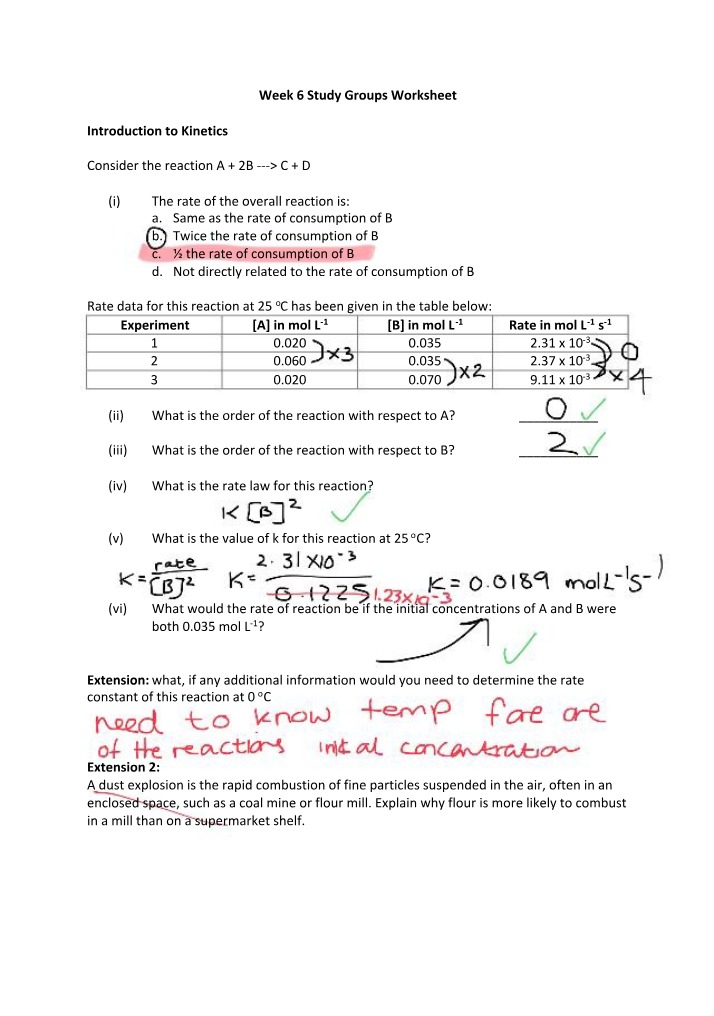 Kinetics - Introduction to Reaction Rate and Rate Laws