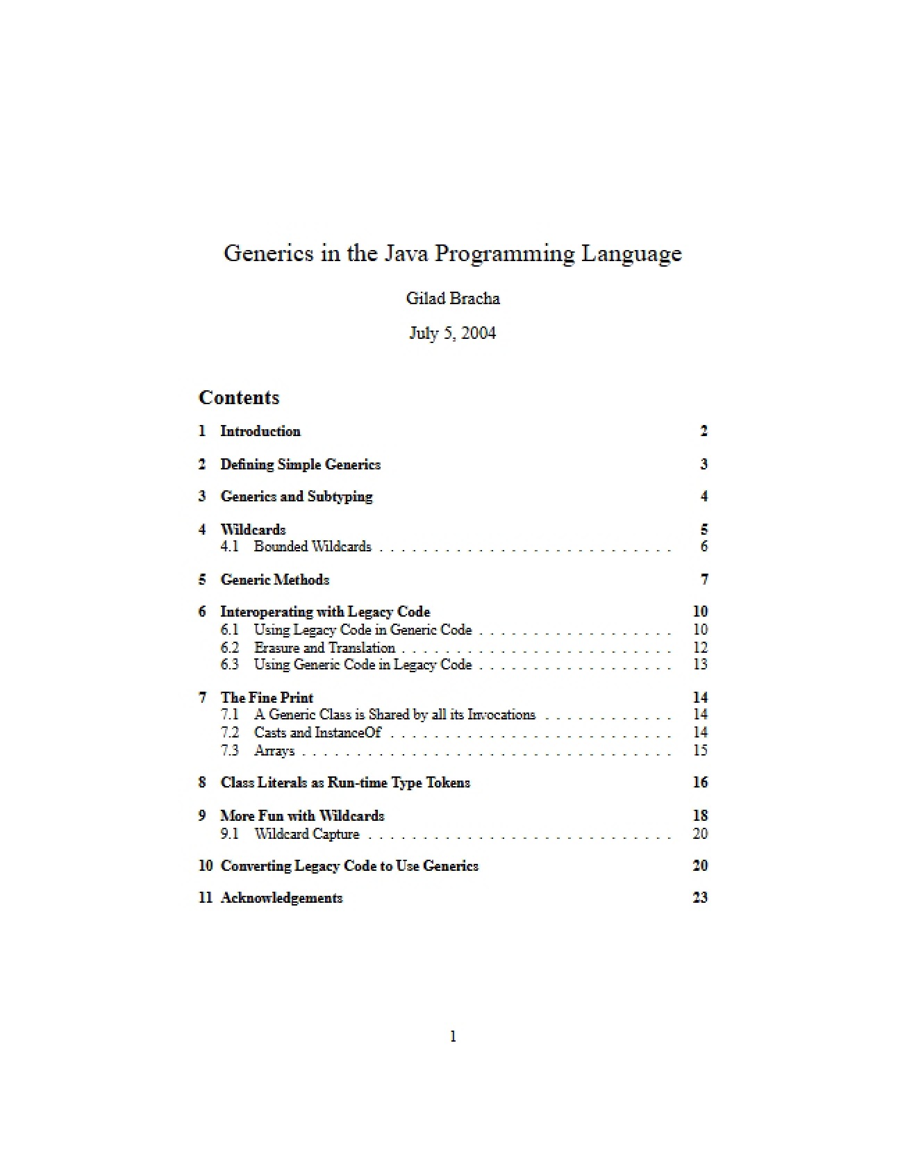 Java Programming Generics