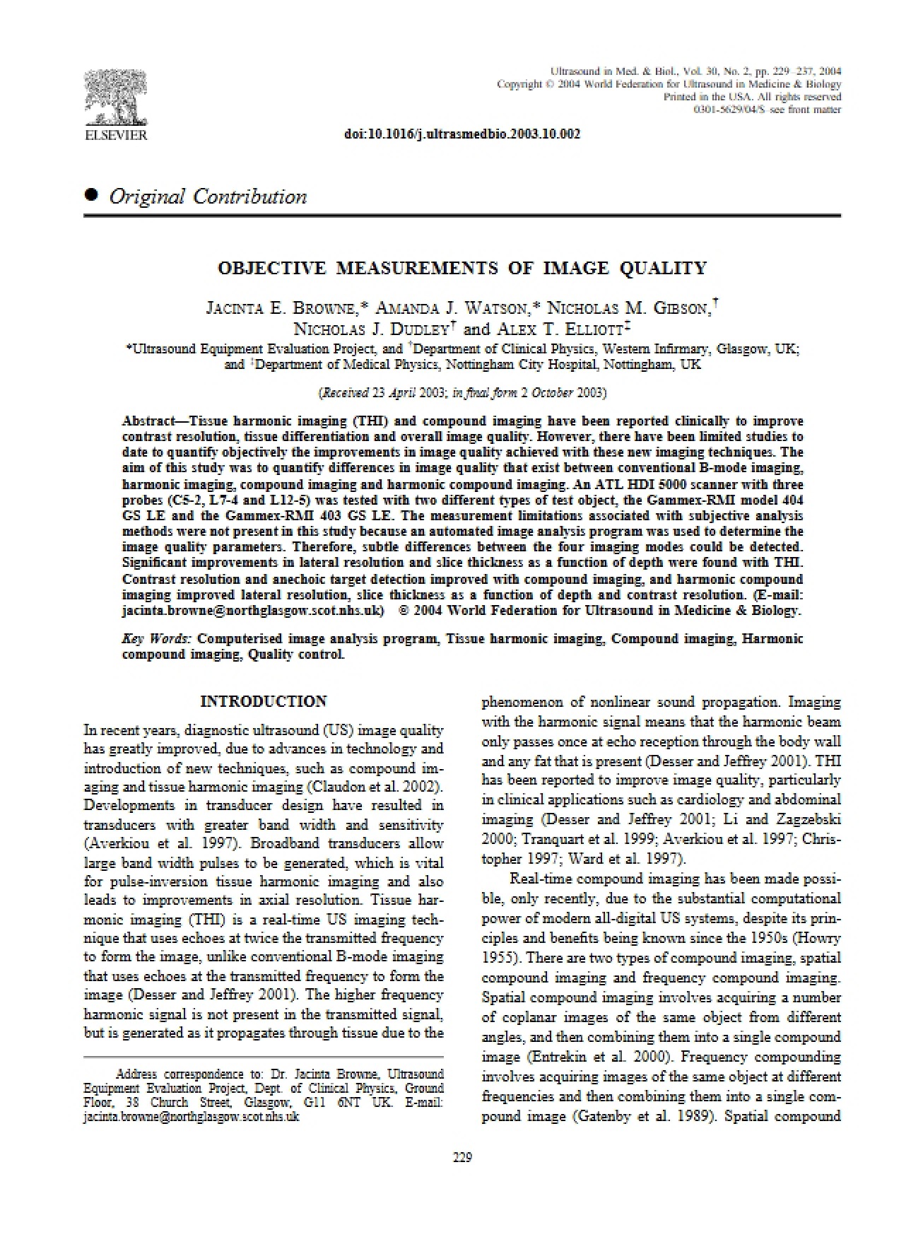 Medical Ultrasound Equipment QA and Performance Testing