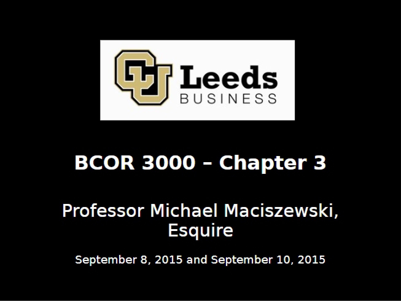 Overview of the Third Chapter