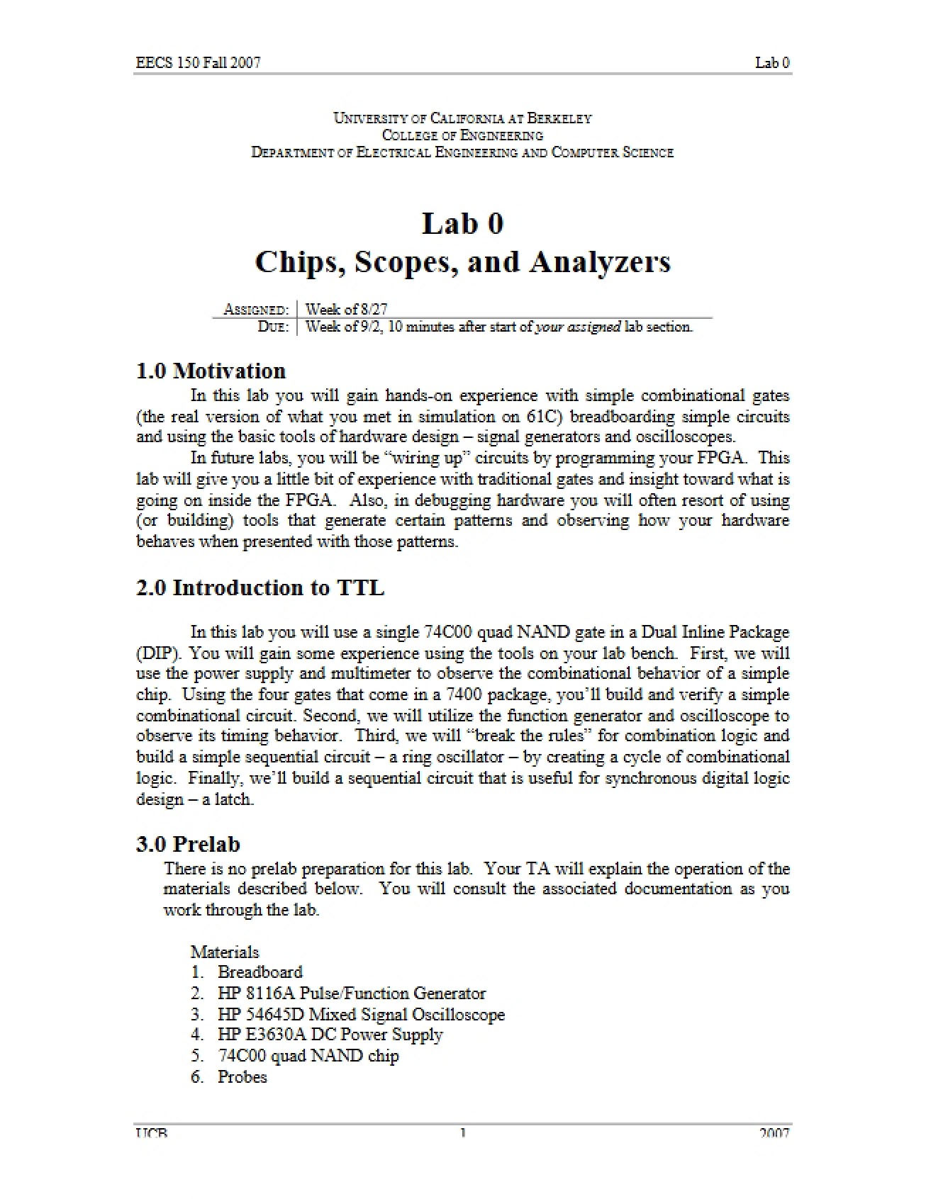 FPGA CAD Tools Lab 1