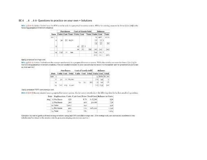 BE 6.4, 6.5, 6.6 Practice Questions with Solutions
