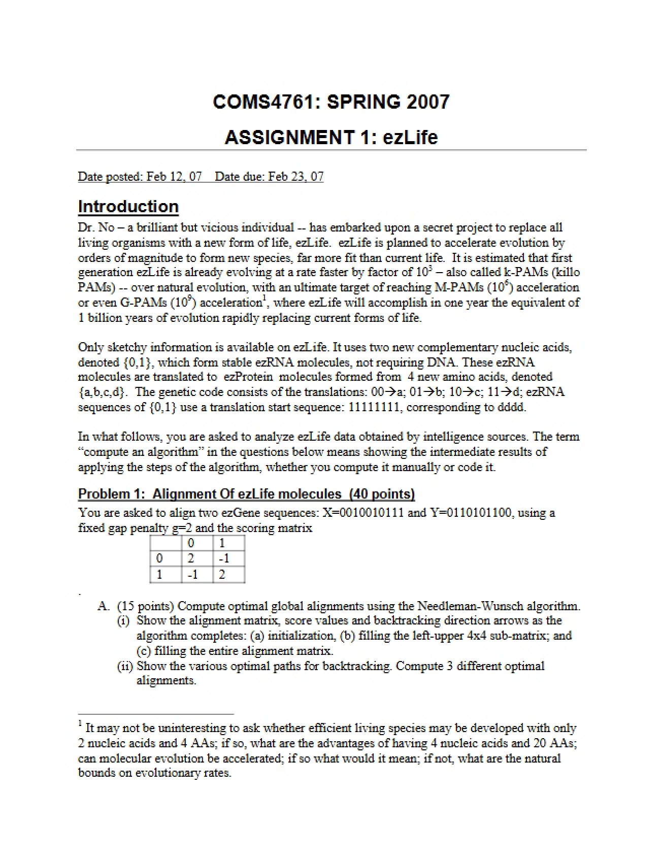 Assignment Computational Genomics