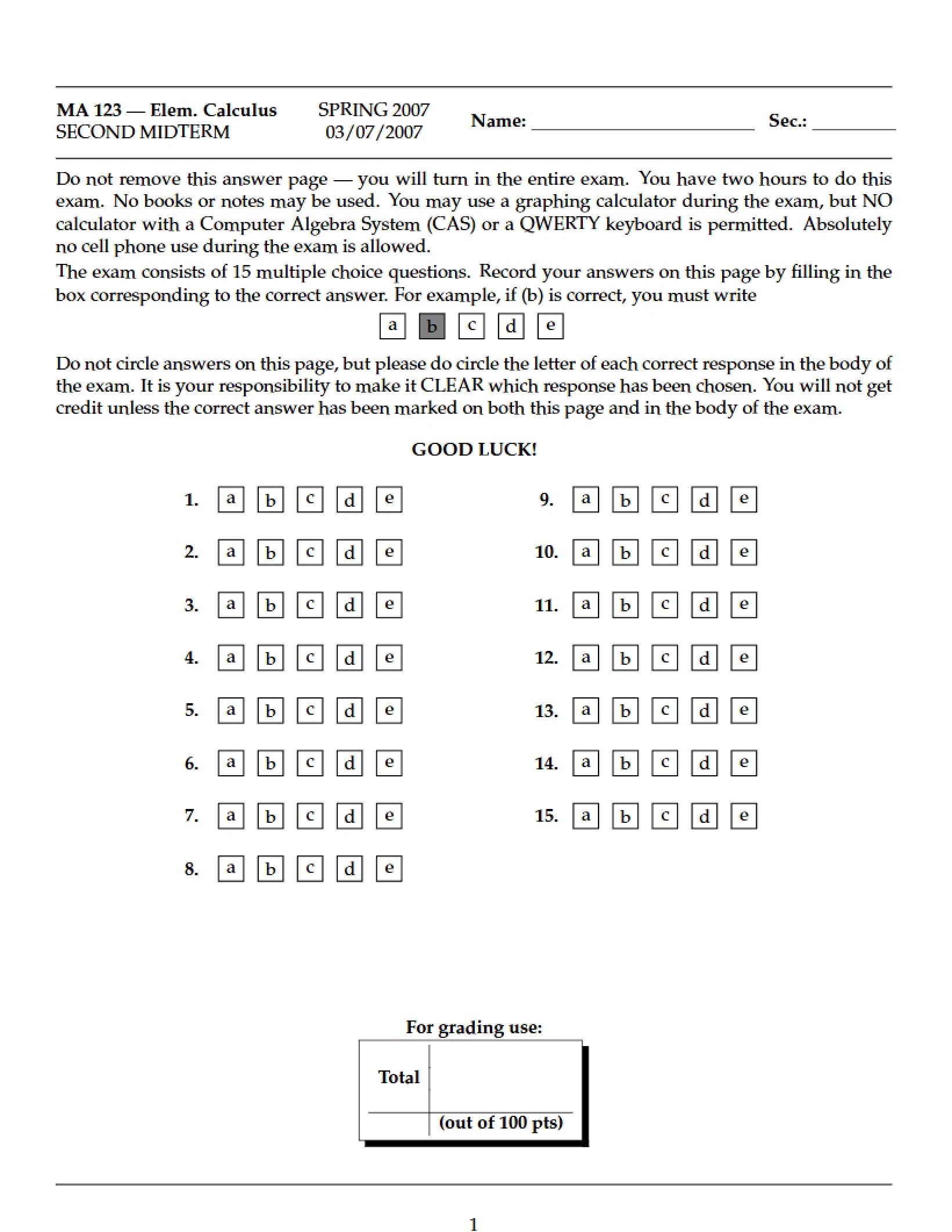 Midterm Number Two