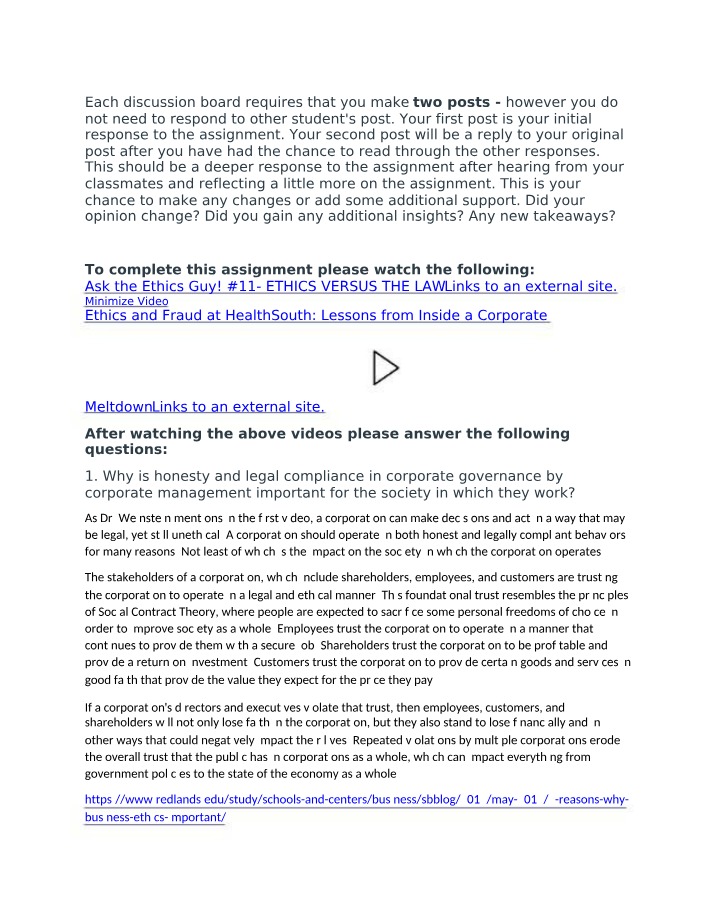 Corporate Ethics and Legal Compliance Importance
