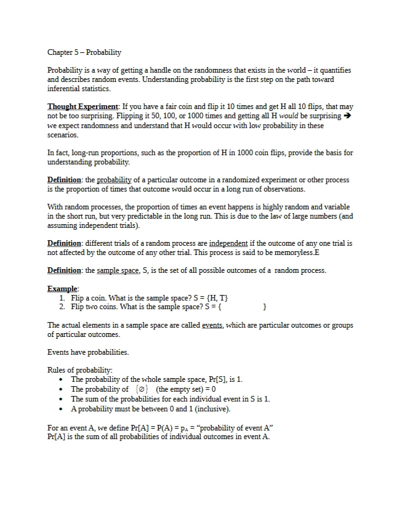Statistical Methods Chapter Five