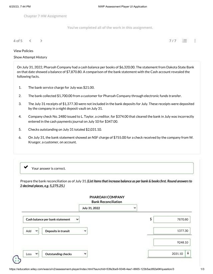 Adjusting Entries and Bank Reconciliation