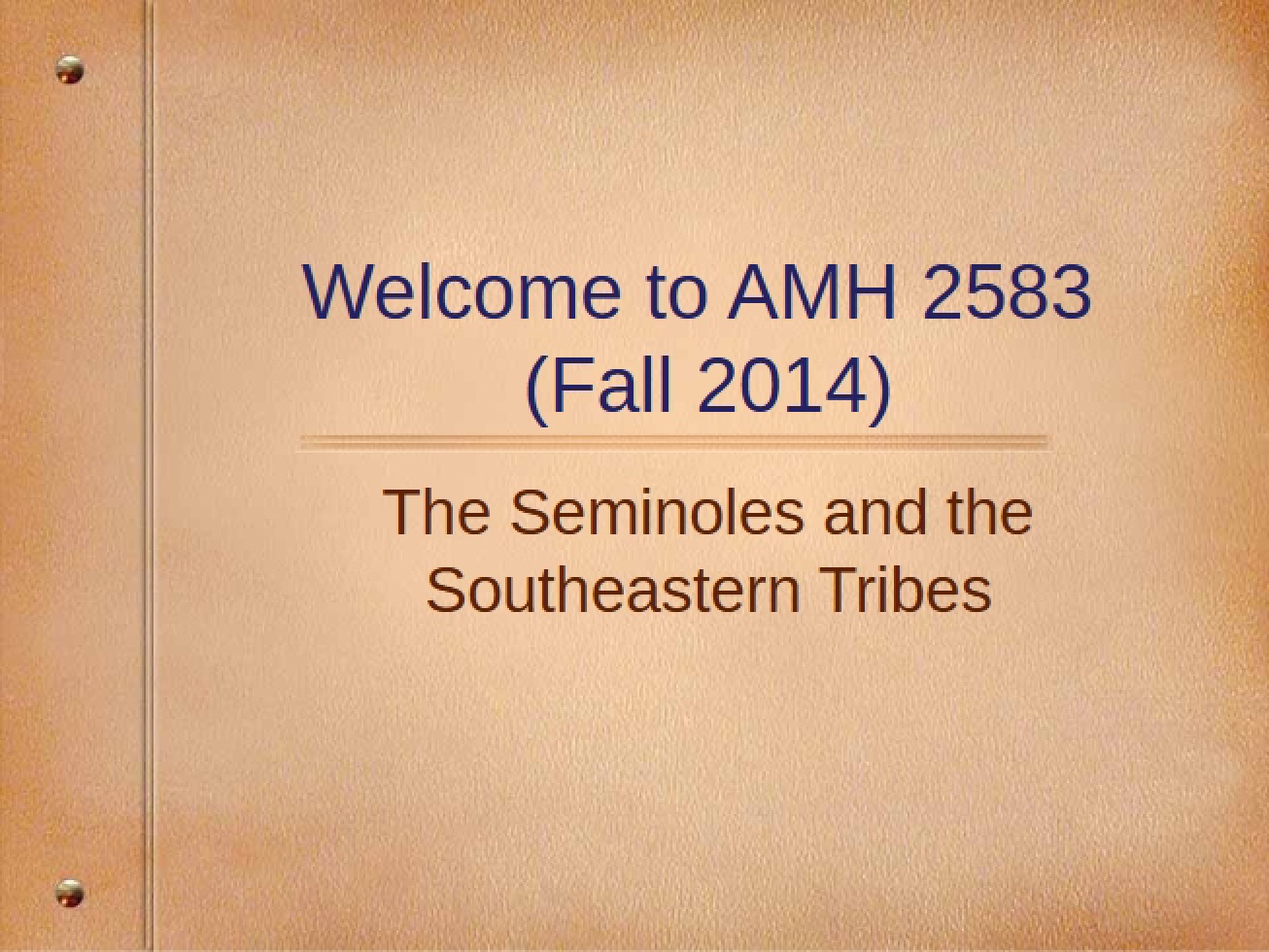 Southeastern Tribes and the Seminoles