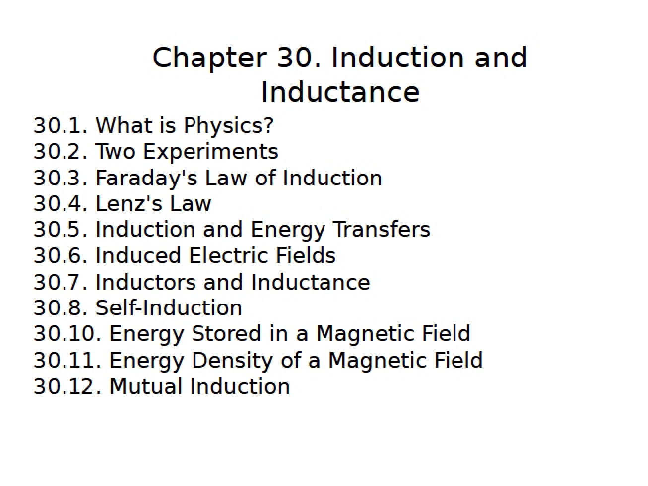 Inductance and Induction