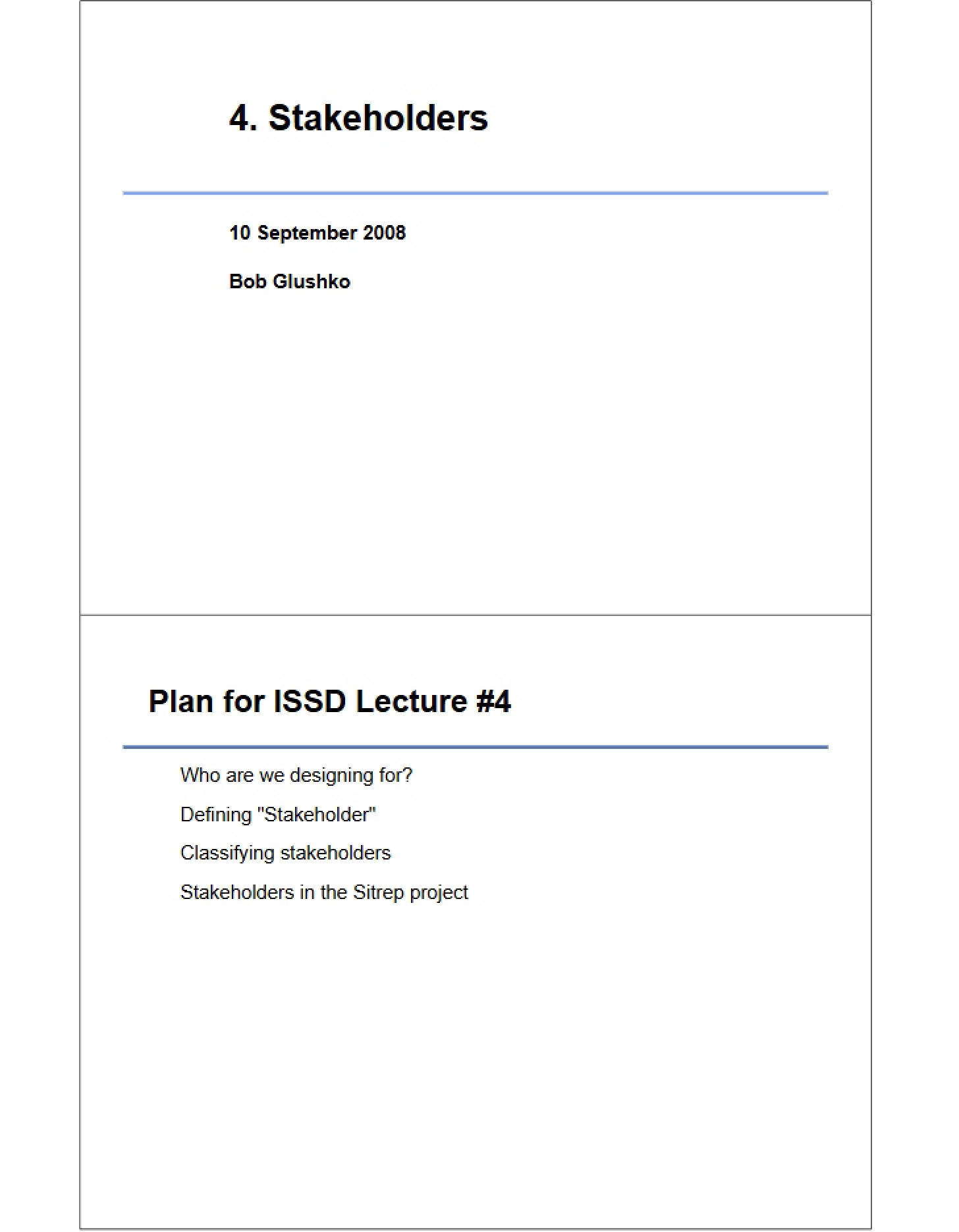 Project Stakeholders