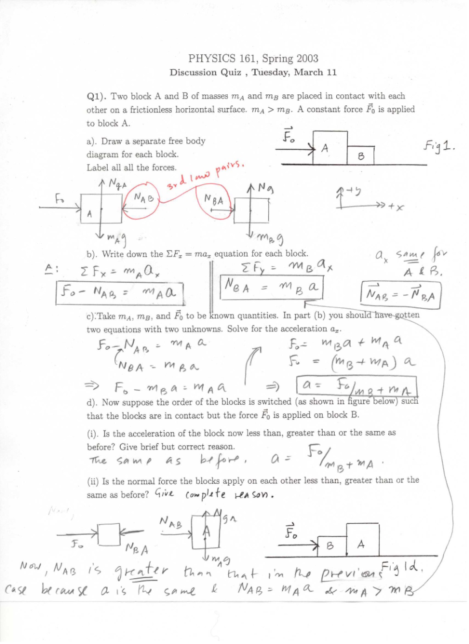 Discussion Section Quiz
