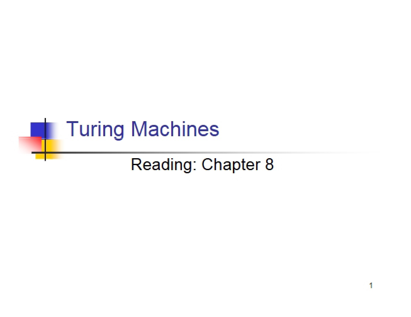 Turing Machine Concepts