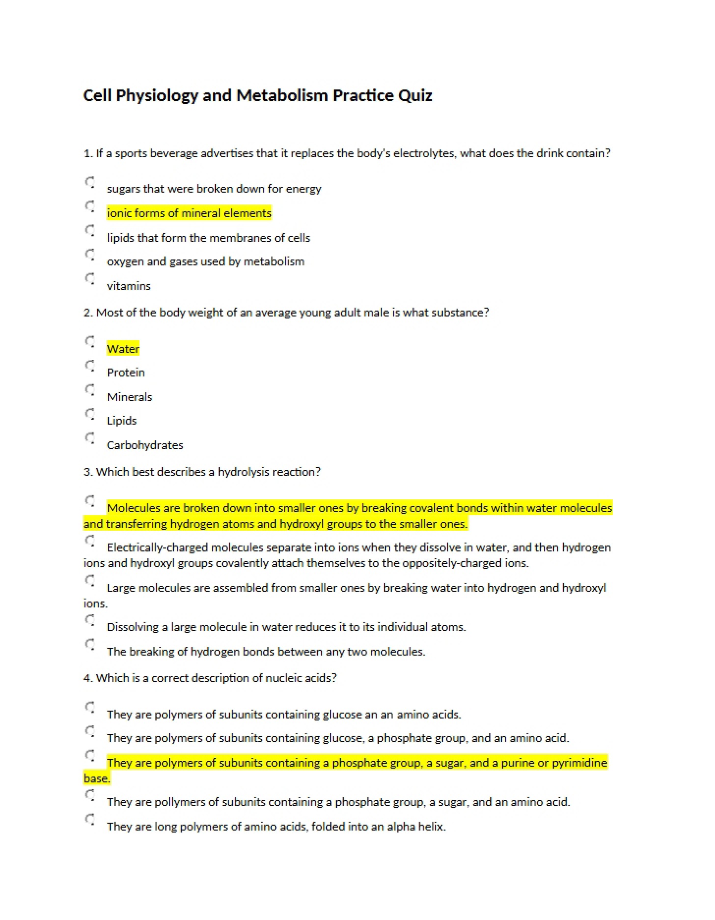 Metabolism and Cell Physiology
