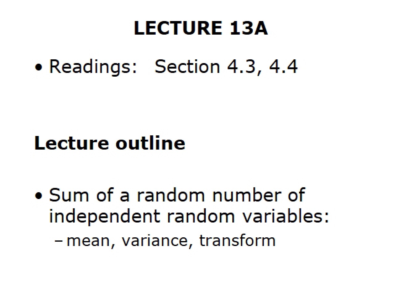 Applied Probability Lecture Notes