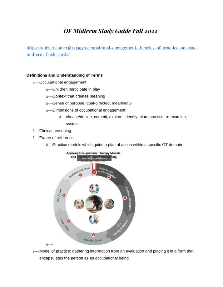 Occupational Engagement - Theories of Practice
